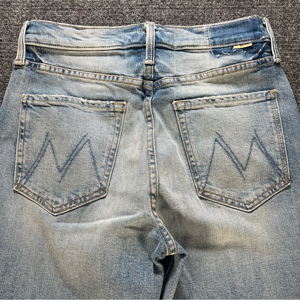 MOTHER Lil’ Tomcat Roller Sneak Jeans I Confess Wash Size 28 Wide Leg Flare - Picture 10 of 11